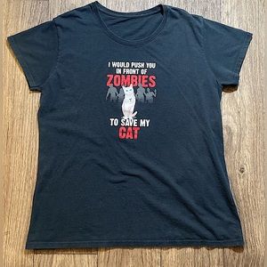 I would push you in front of zombies to save my cat Size L